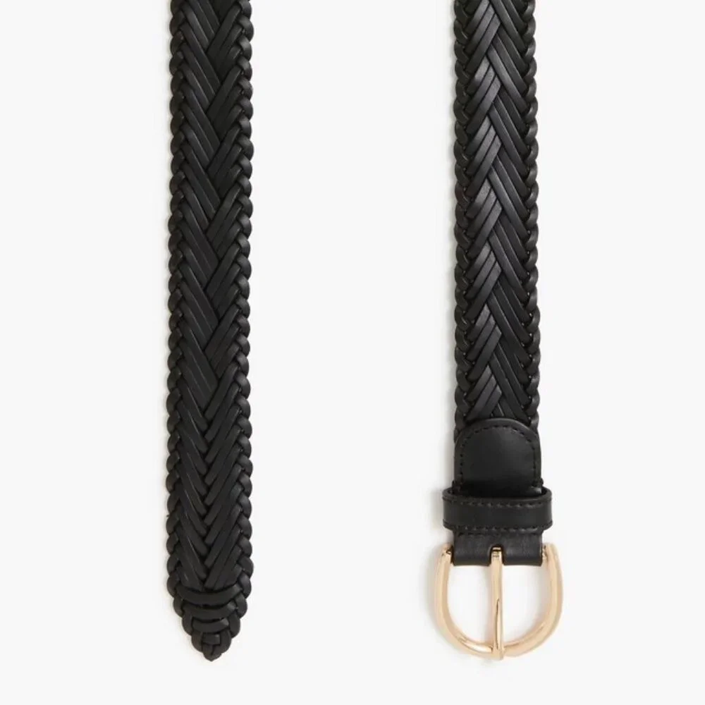 J. Crew Woven leather belt L/XL